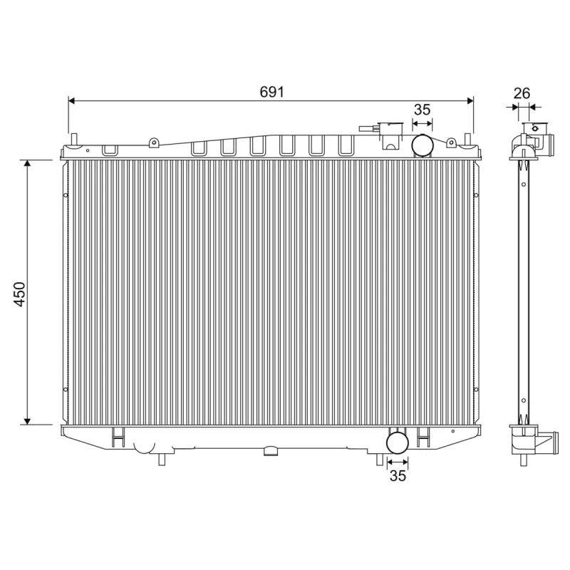Radiateur, refroidissement du moteur VALEO 701344