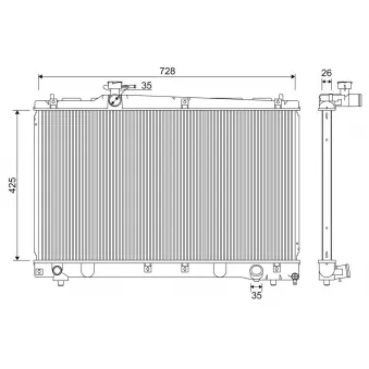Radiateur, refroidissement du moteur VALEO 701348