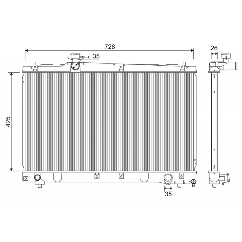Radiateur, refroidissement du moteur VALEO 701348
