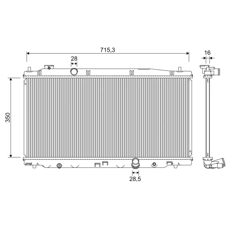 Radiateur, refroidissement du moteur VALEO 701352