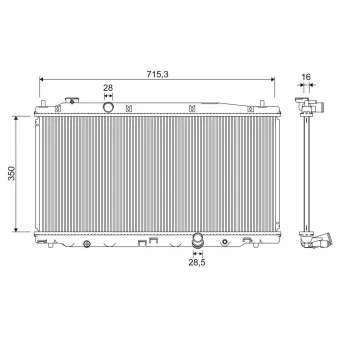 Radiateur, refroidissement du moteur VALEO 701353