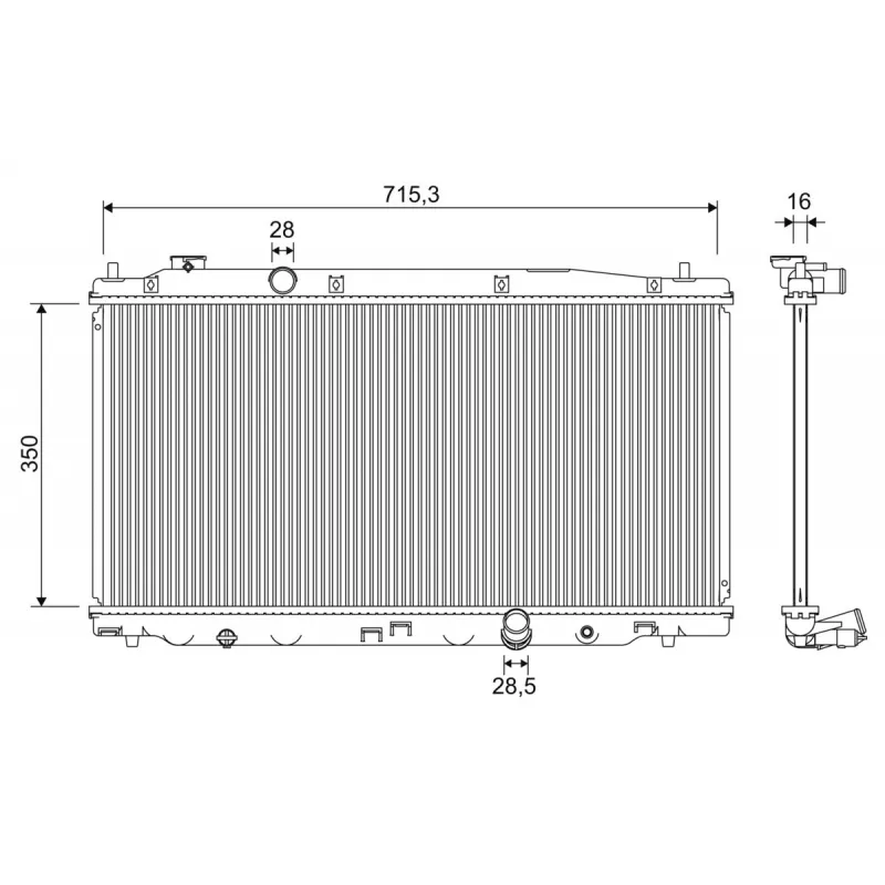 Radiateur, refroidissement du moteur VALEO 701353
