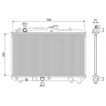 Radiateur, refroidissement du moteur VALEO 701355
