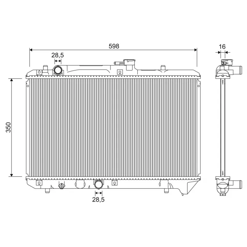 Radiateur, refroidissement du moteur VALEO 701355