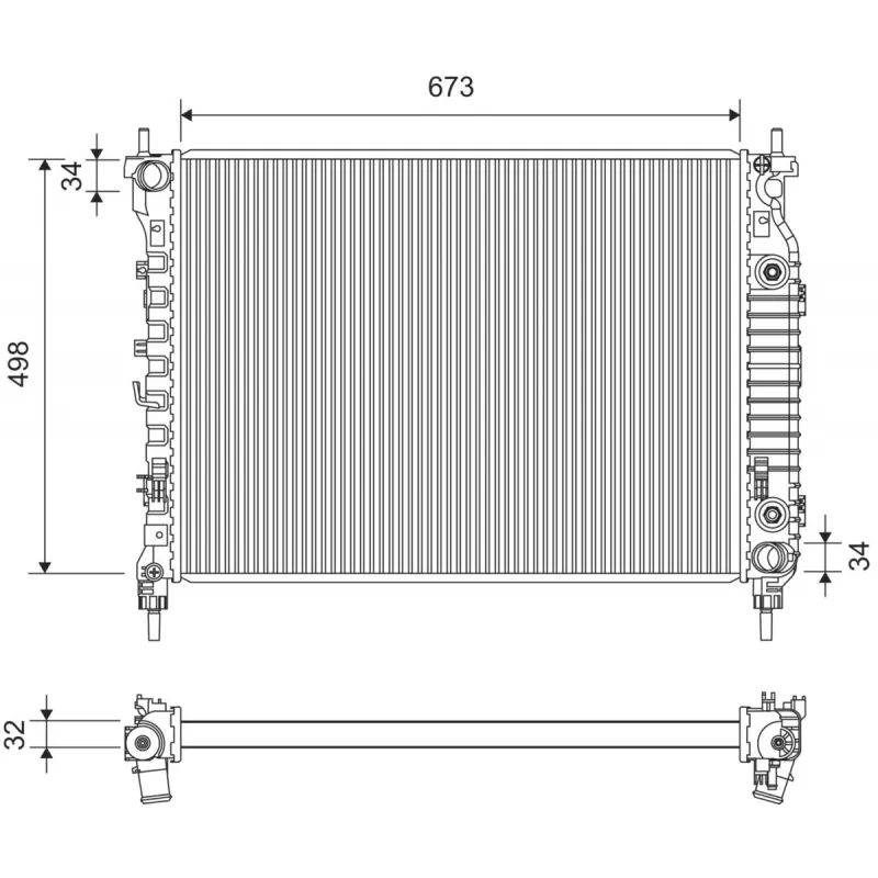 Radiateur, refroidissement du moteur VALEO 701361