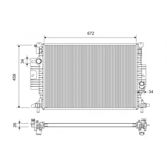 Radiateur, refroidissement du moteur VALEO 701364