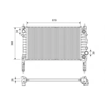 Radiateur, refroidissement du moteur VALEO