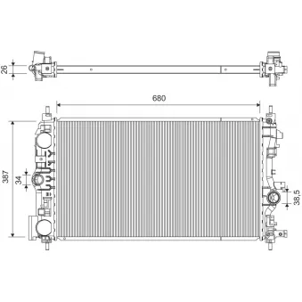 Radiateur, refroidissement du moteur VALEO 701385