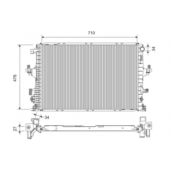 Radiateur, refroidissement du moteur VALEO 701390