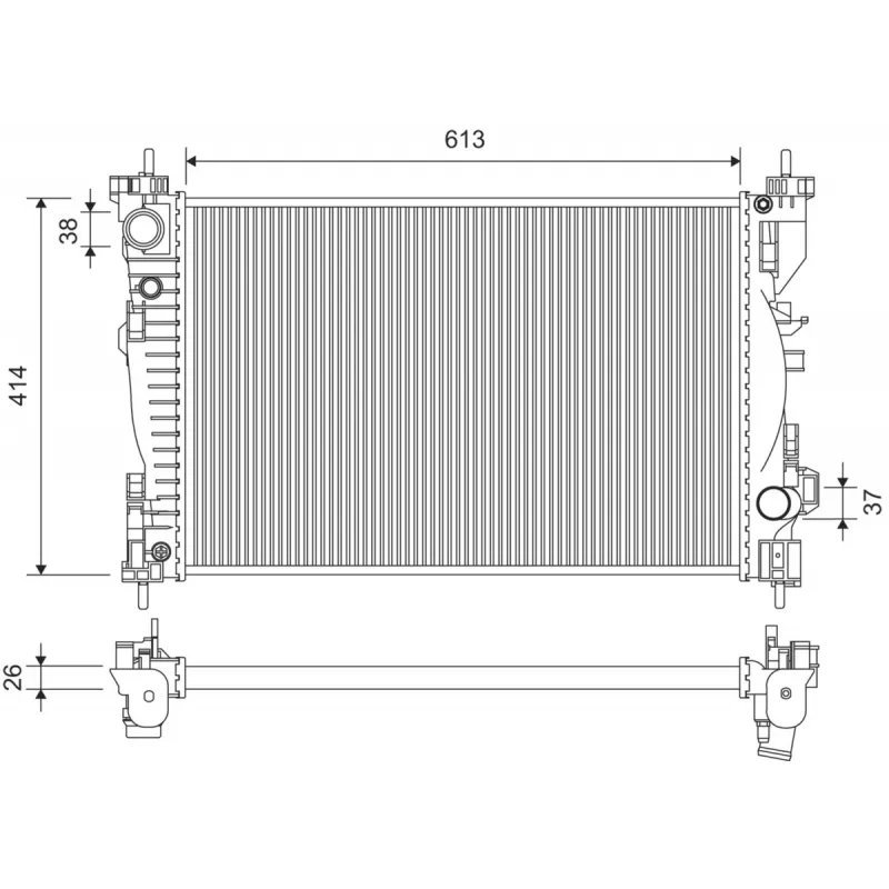 Radiateur, refroidissement du moteur VALEO 701391