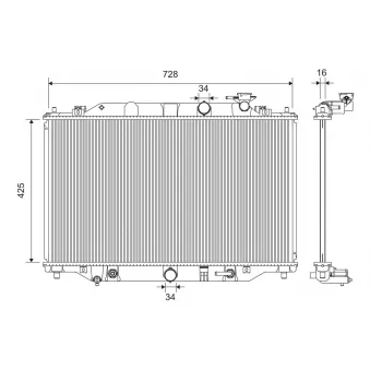 Radiateur, refroidissement du moteur VALEO 701392