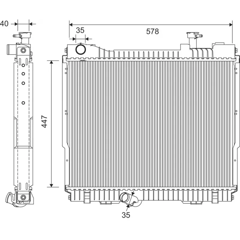 Radiateur, refroidissement du moteur VALEO 701403