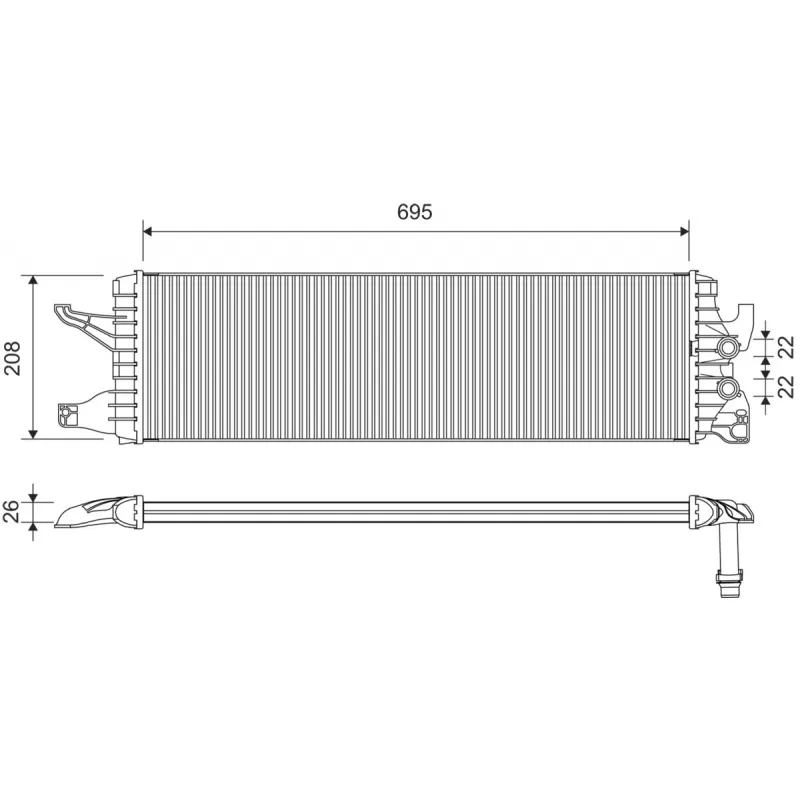 Radiateur, refroidissement du moteur VALEO 701405