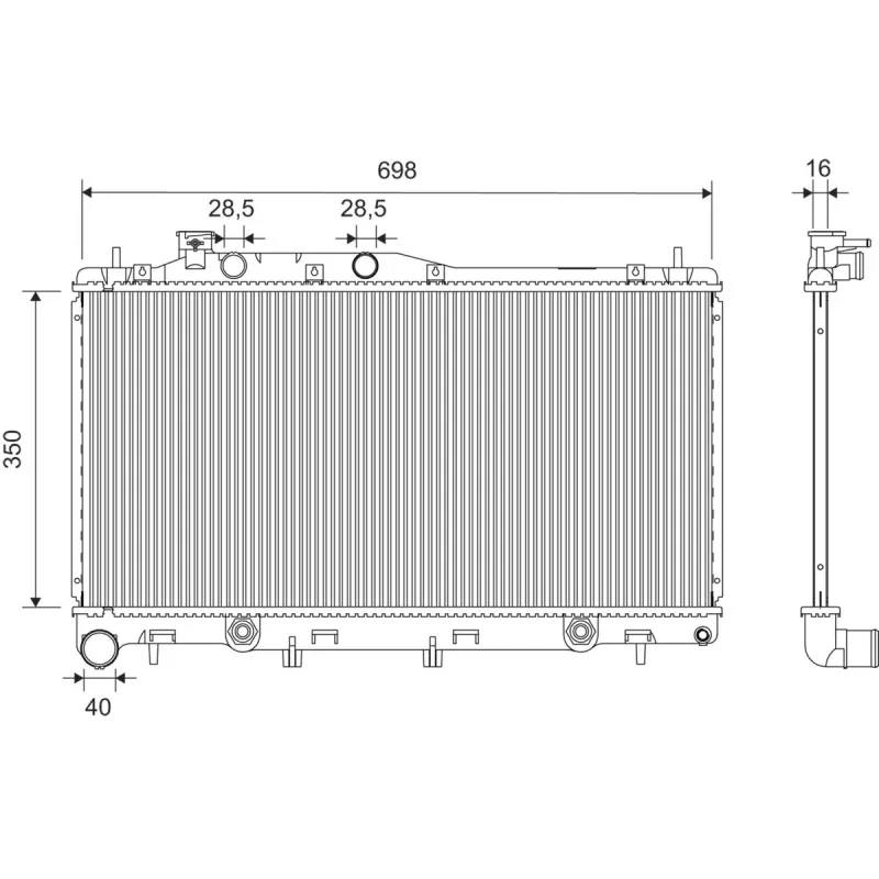 Radiateur, refroidissement du moteur VALEO 701445