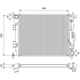 Radiateur, refroidissement du moteur VALEO 701452