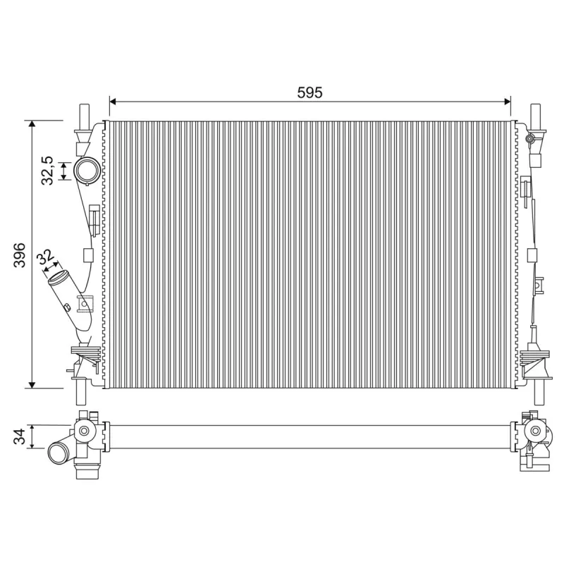 Radiateur, refroidissement du moteur VALEO 701950