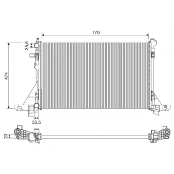 Radiateur, refroidissement du moteur VALEO 701952