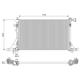 Radiateur, refroidissement du moteur VALEO 701953