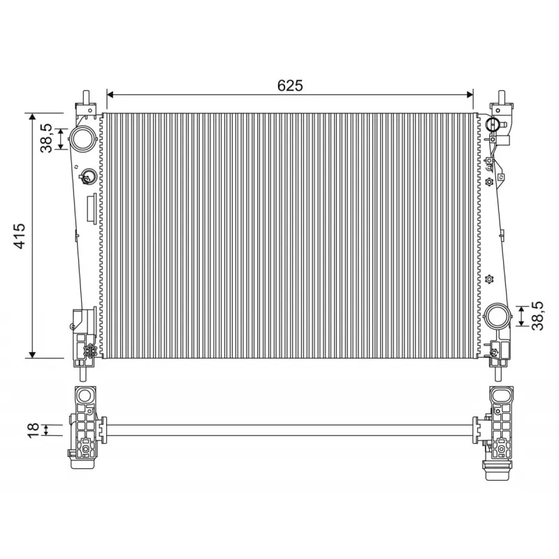 Radiateur, refroidissement du moteur VALEO 701956