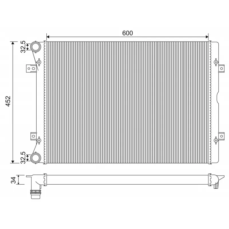 Radiateur, refroidissement du moteur VALEO 701971