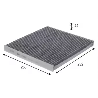 Filtre, air de l'habitacle VALEO 715860
