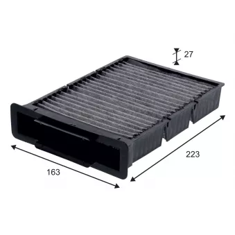 Filtre, air de l'habitacle VALEO 715876