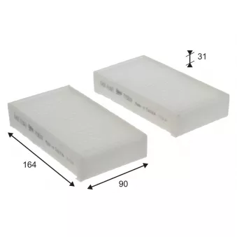 Filtre, air de l'habitacle VALEO