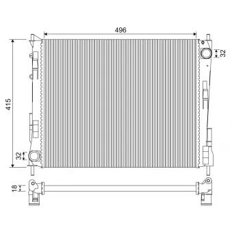 Radiateur, refroidissement du moteur VALEO 735135