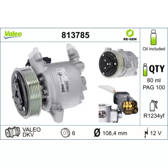 Compresseur, climatisation VALEO 813785