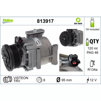 Compresseur, climatisation VALEO 813917