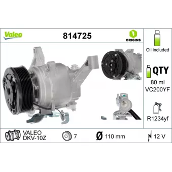 Compresseur, climatisation VALEO 814725