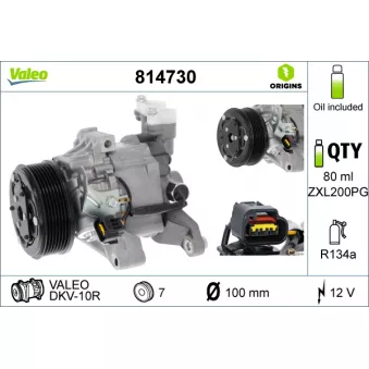 Compresseur, climatisation VALEO 814730
