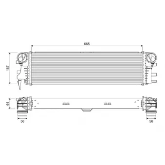 Intercooler, échangeur VALEO 818311