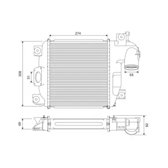 Intercooler, échangeur VALEO 818321