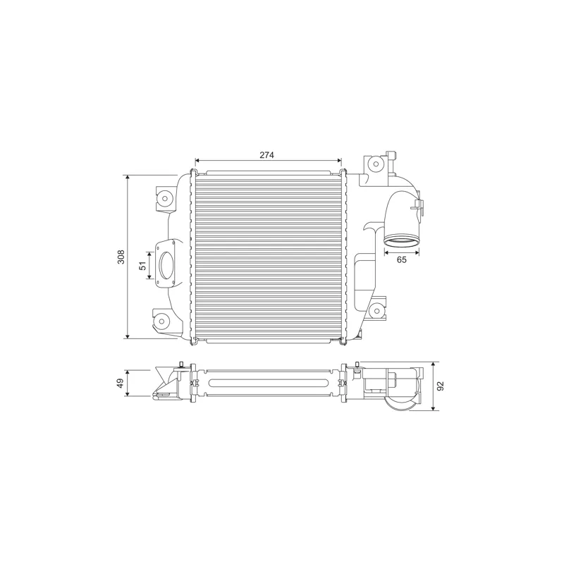 Intercooler, échangeur VALEO 818321