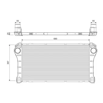 Intercooler, échangeur VALEO 818364