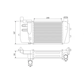 Intercooler, échangeur VALEO 818369