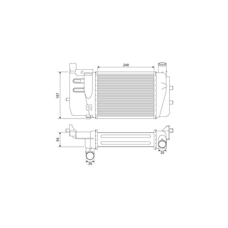 Intercooler, échangeur VALEO 818369