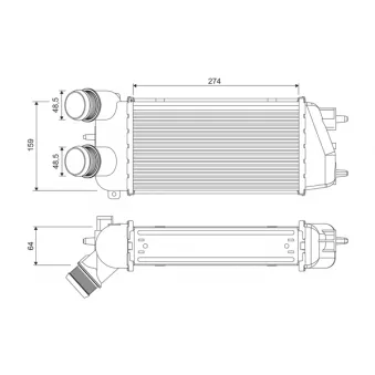 Intercooler, échangeur VALEO 818371