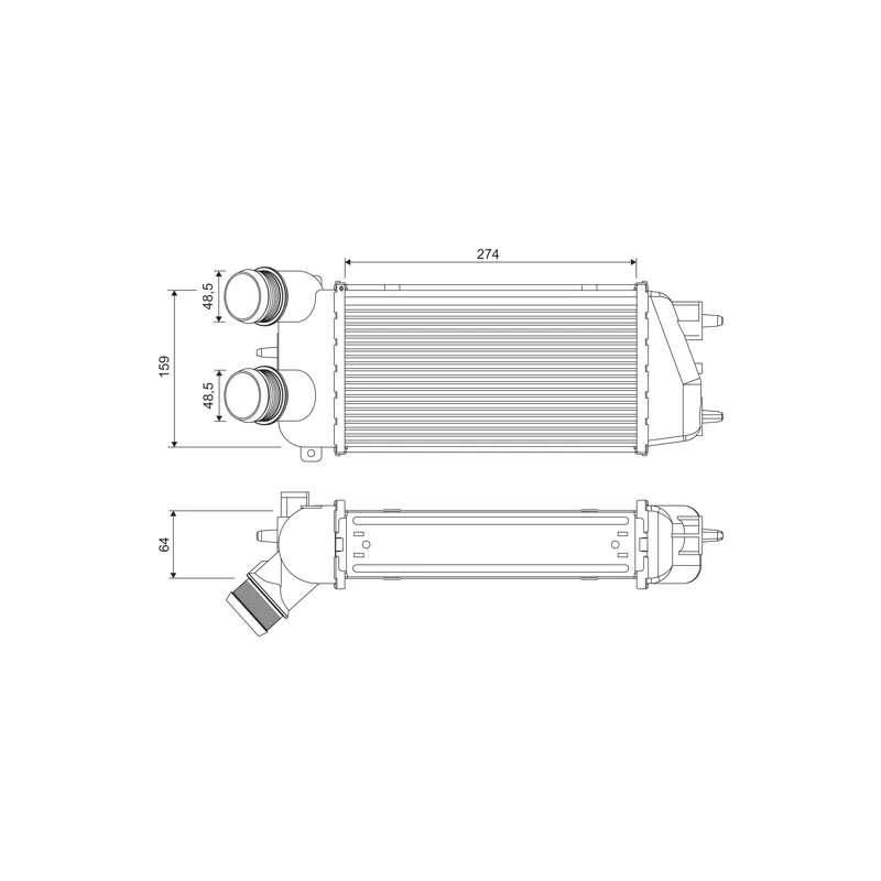 Intercooler, échangeur VALEO 818371