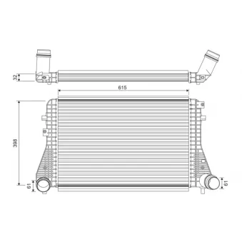 Intercooler, échangeur VALEO 818372