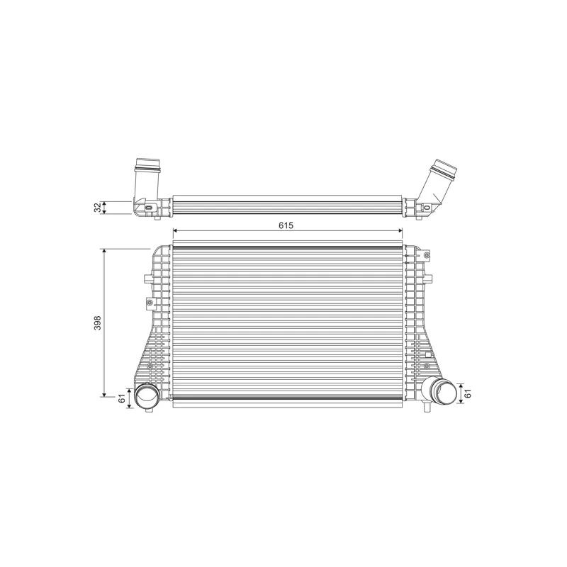 Intercooler, échangeur VALEO 818372