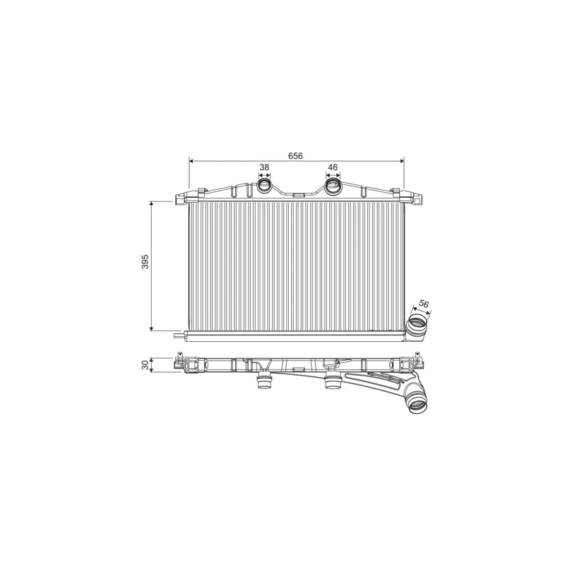 Intercooler, échangeur VALEO 818374