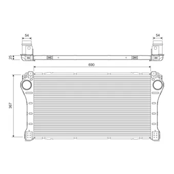 Intercooler, échangeur VALEO 818375