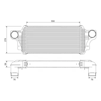 Intercooler, échangeur VALEO 818377