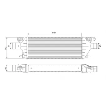 Intercooler, échangeur VALEO 818379