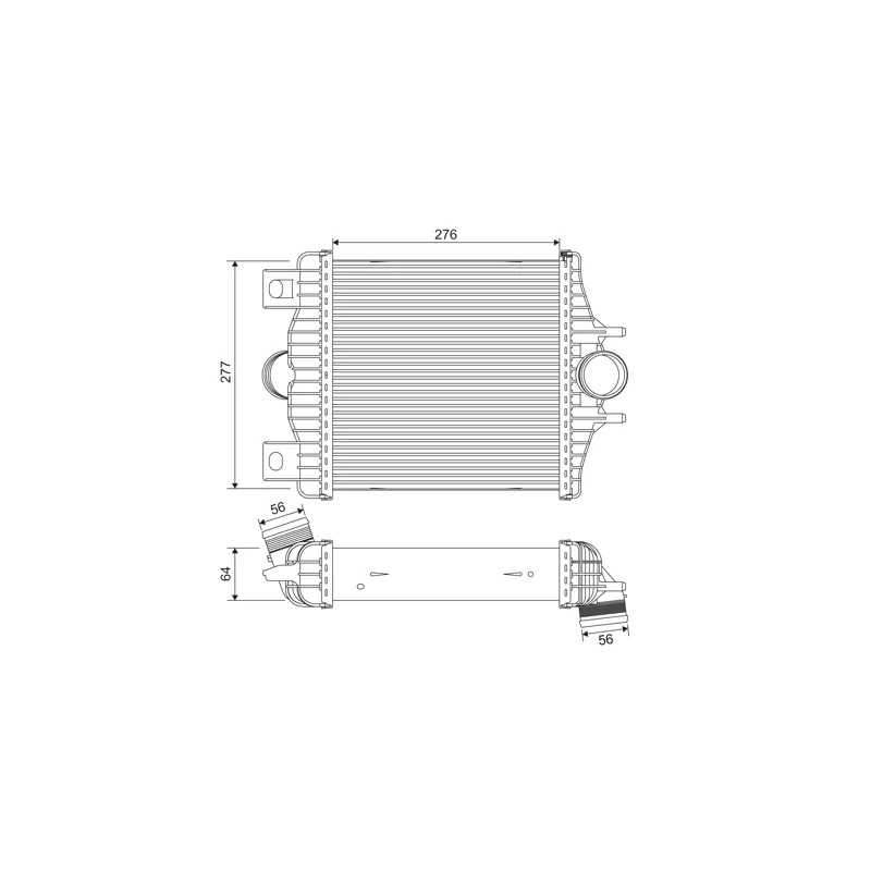Intercooler, échangeur VALEO 818384