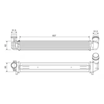 Intercooler, échangeur VALEO 818389