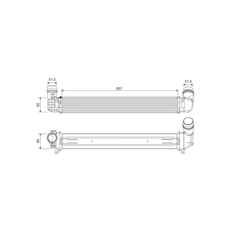 Intercooler, échangeur VALEO 818389
