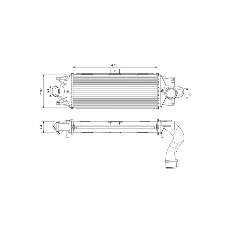 Intercooler, échangeur VALEO 818390